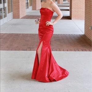 Strapless Long Sherri Hill Prom Dress